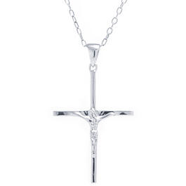 Sterling Silver Crucifix Pendant Necklace
