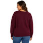 Juniors Plus No Comment Graphic Pullover Sweater- Burgundy - image 3
