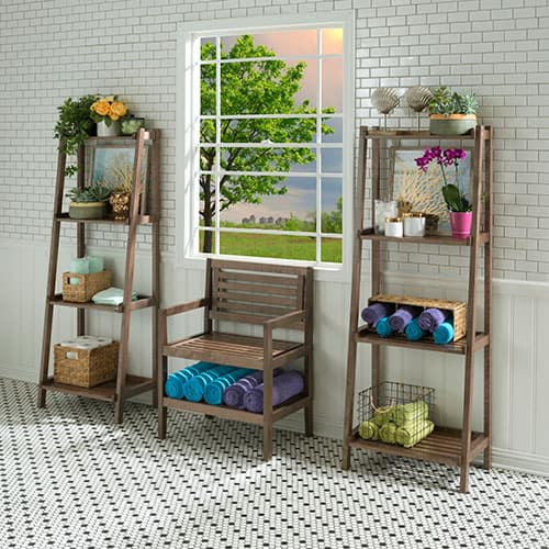 New Ridge Home Goods 4 Tier Ladder Shelf