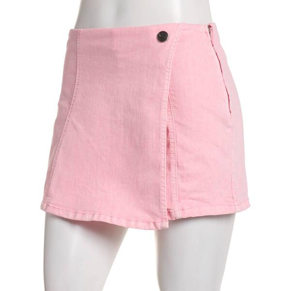 Juniors Love Tree Asymmetrical 1 Button Skort - image 