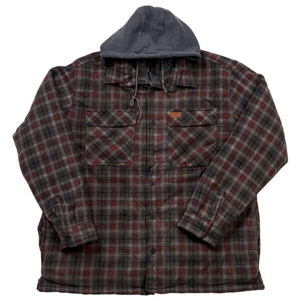 Mens Big & Tall Mountain Ridge Sherpa Lined Jacket - Wine/Black - image 