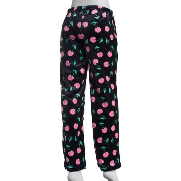 Fluffy Pyjama Pants - White Cherries