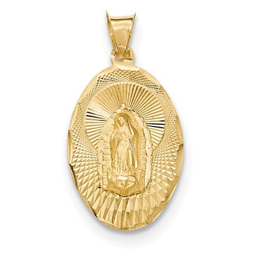 Gold Classics(tm) Lady of Guadalupe Oval Pendant - image 