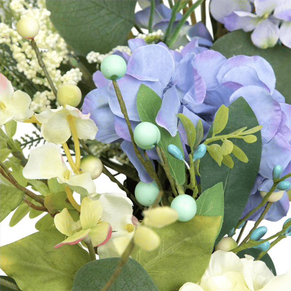 Northlight 26in. Hyacinths & Hydrangea Fern Spring Wreath