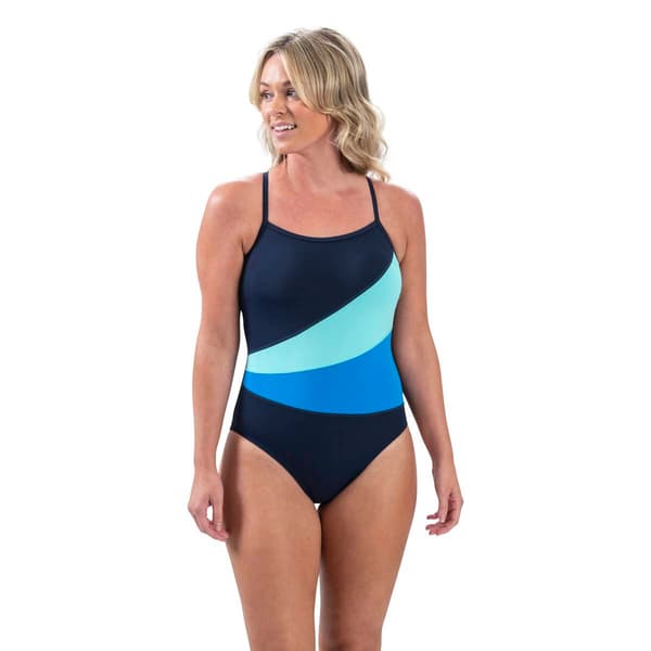 Womens Dolfin&#40;R&#41; Aquashape Moderate Color Block One Piece Swimsuit