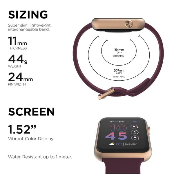 Womens Itouch Air 4 With Merlot Band Fitness Tracker - TA4M01-C10