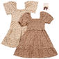 Girls (7-16) BTween(R) 2pk. Smocked & Button Leopard/Floral Dresses - image 1