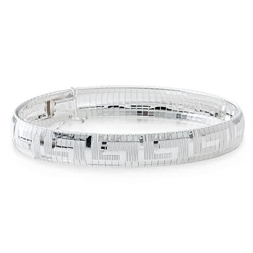 Ellen Tracy 7.5in. Sterling Silver Omega Bracelet - image 