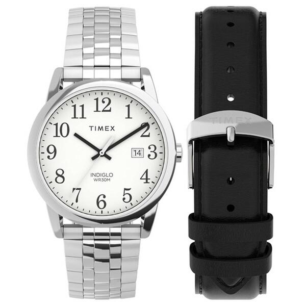 Mens Timex Silver-Tone Easy To Read Dial Watch TWG063200JT - image 