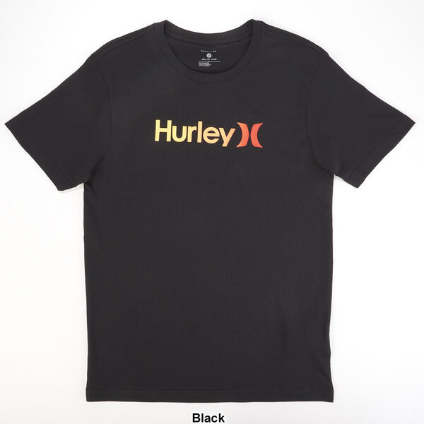 Young Mens Hurley Ombre Logo One & Only Short Sleeve Tee