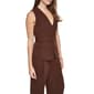 Womens Halston Solid V Neck Belted Vest - image 3