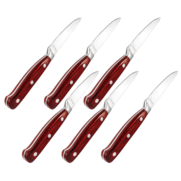 BergHOFF Pakka Wood 6pc. Stainless Steel Steak Knife Set