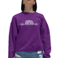 Womens LA Pop Art Peeking Dog - Word Art Crewneck Sweatshirt - image 1