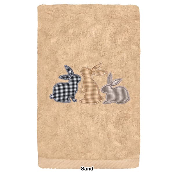 Linum Home Textiles Bunny Row Embroidered Hand Towels