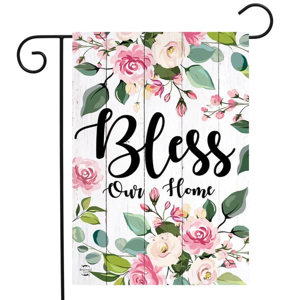 Briarwood Lane Floral Bless Our Home Garden Flag - image 