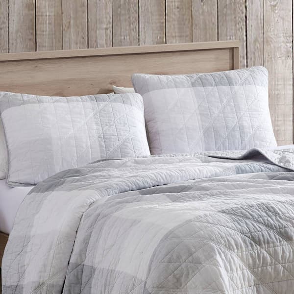 Eddie Bauer Boulder 136 Thread Count Reversible Quilt Set - Grey