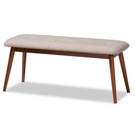 Baxton Studio Flora Upholstered Wooden Dining Bench