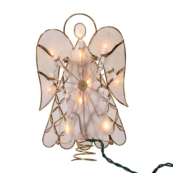 Kurt S. Adler 10 Light Capiz Angel Tree Topper