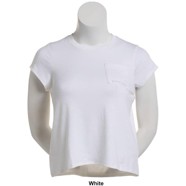 Womens Spyder Cap Sleeve High Low Chest Pocket Tee - image 