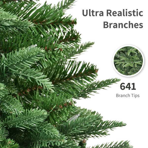 Puleo International Warm White LED Fraser Fir Christmas Tree