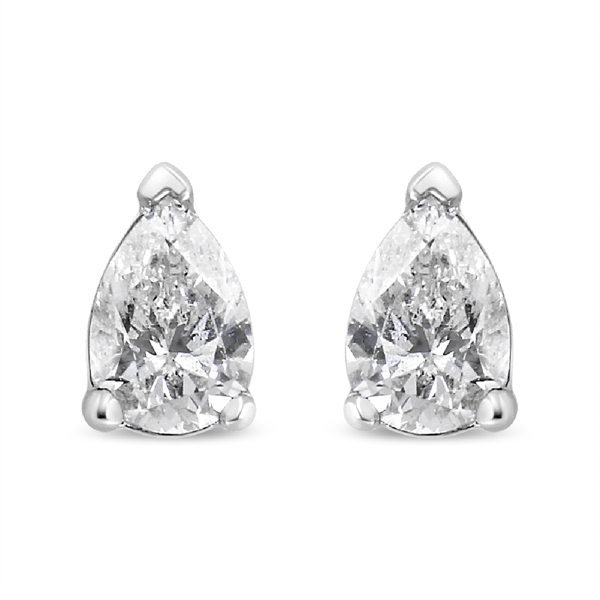 Haus of Brilliance 1/2ctw. Pear Lab Grown Diamond Stud Earrings