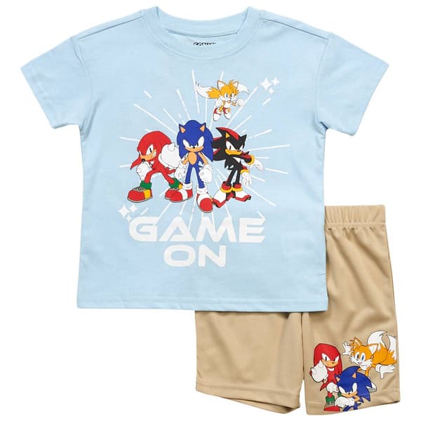 Boys (4-7) Sonic(tm) The Hedgehog Team Sonic(tm) Tee & Mesh Shorts Set - image 