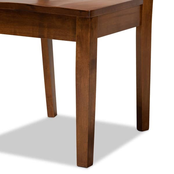 Baxton Studio Liese Walnut Brown Finished Wood 5pc. Dining Set