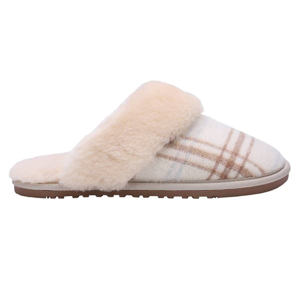 Womens LAMO Sheepskin Scuff Plaid Slippers