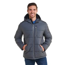 Mens Nautica Hooded Bubble Coat