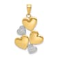 Gold Classics&#40;tm&#41; 14kt. & Rhodium Polished Hearts Pendant - image 1