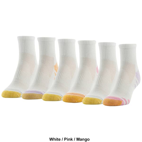 Womens Gold Toe® 6pr. Sport Cushion Quarter Socks