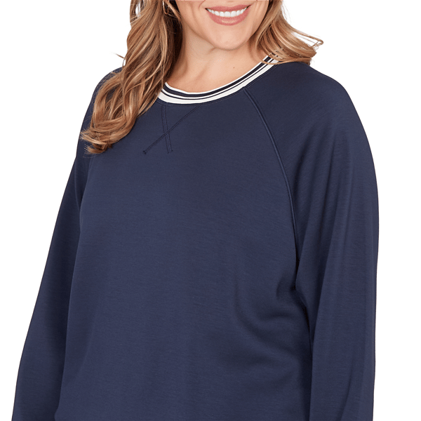 Plus Size Ruby Rd. Jetsetter Bubble Hem Sweatshirt