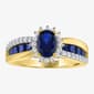 Gemstone Classics(tm) Lab Created Sapphire & White Sapphire Ring - image 1