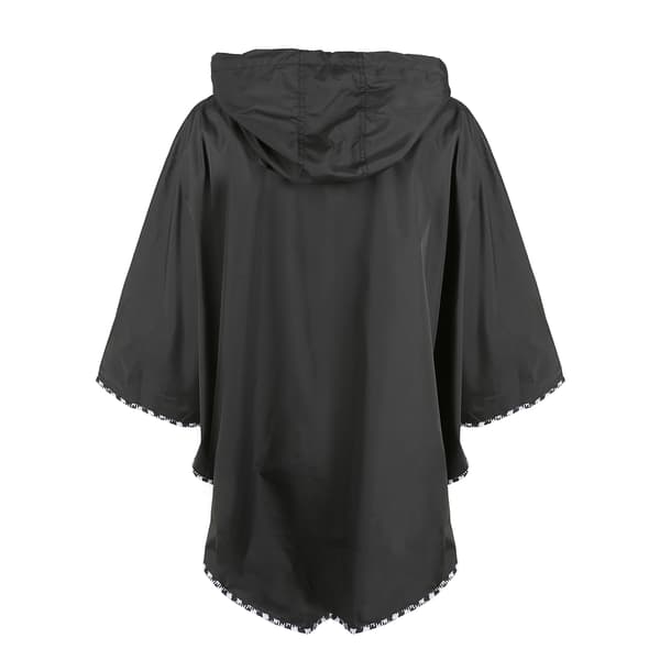 Womens Capelli New York Poncho with Houndstooth Trim