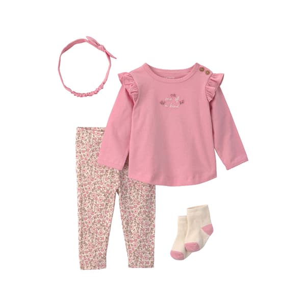 Baby Girl (NB-12M) Carter''s(R) Floral Pants Set W/ Socks & Headband - image 