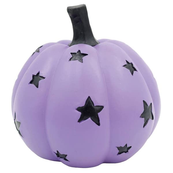 Transpac Small Resin Pattern Pumpkin - image 