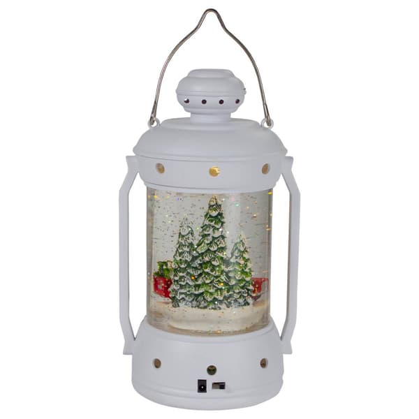 Northlight Seasonal 9in. White Lantern Shape Christmas Snow Globe