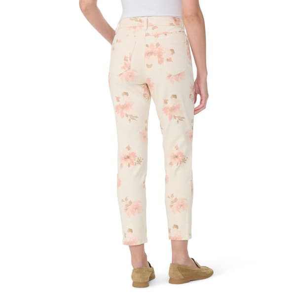 Womens Gloria Vanderbilt Amanda Floral Straight Ankle Jeans