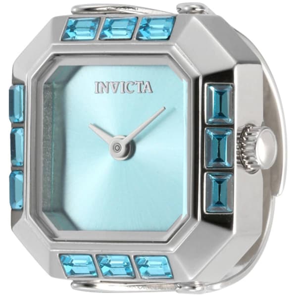 Womens Invicta Light Blue Dial Quartz Mini Ring Watch - 49579 - image 