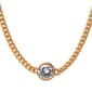 Yellow Gold Plated Cubic Zirconia Solitaire Chain Necklace - image 1