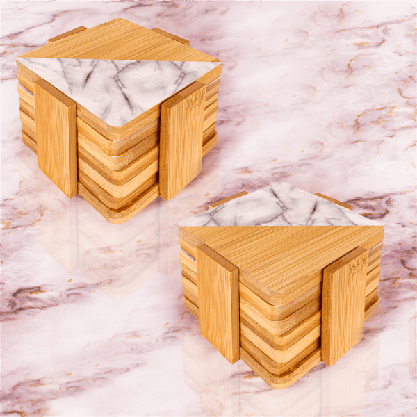 BergHOFF Bamboo 14pc. Coasters Set, Square