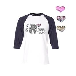 Girls Mi Amore Gigi Interchangeable Elephant Glitter Top
