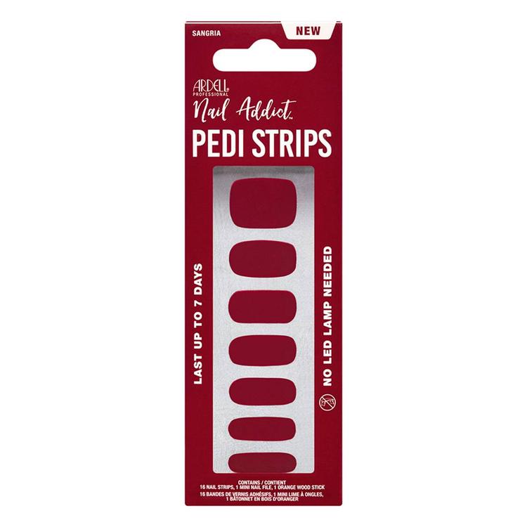 Ardell Nail Addict Pedicure Strips - Sangria