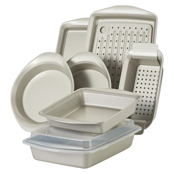 Rachael Ray 10pc. Silver Nonstick Bakeware Set - image 