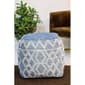 Wide Diamond Textured Regis Pouf Ottoman - image 2