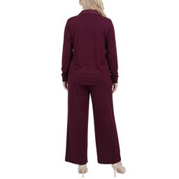 Plus Size NY Collection 2pc. Solid Hacci French Terry Jogger Set