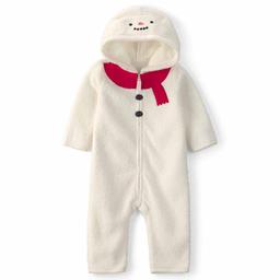 Baby Unisex (3-9M) Carter''s(R) Snowman Fleece Long Sleeve Jumpsuit
