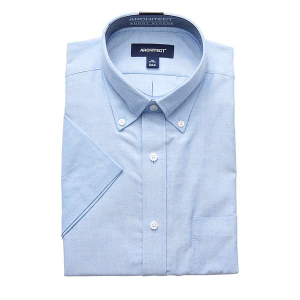 Mens Architect&#40;R&#41; Short Sleeve Oxford Dress Shirt - Light Blue - image 