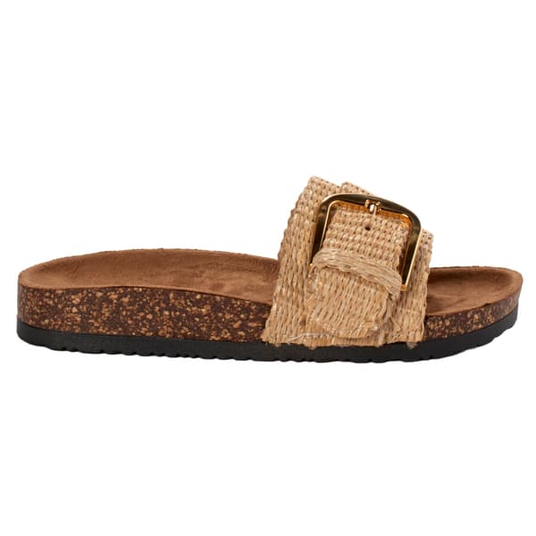 Womens Elizabeth & Nicole Single Band Buckle Slides