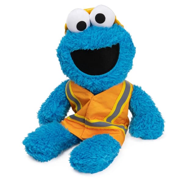 Gund Sesame Street&#40;R&#41; 13in. Construction Worker Cookie Monster - image 